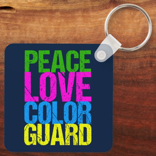 Peace Love Color Guard Sleutelhanger (Achterkant)