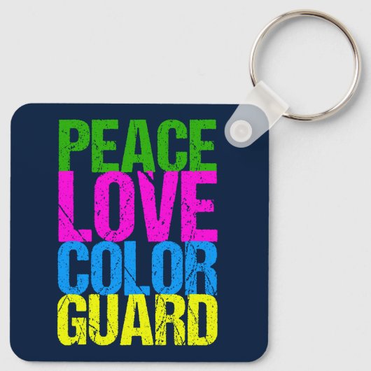 Peace Love Color Guard Sleutelhanger (Achterkant)