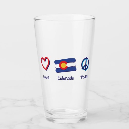 Peace Love Colorado Glas (Voorkant)