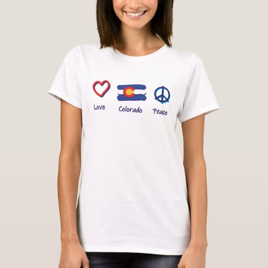 Peace Love Colorado T-shirt (Voorkant)