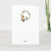 Peace Love Comfort Joy kerstmis WreatNatuur Feestdagen Kaart (Achterkant)