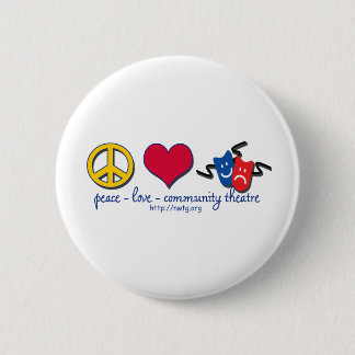Peace Love Community Theater Ronde Button 5,7 Cm