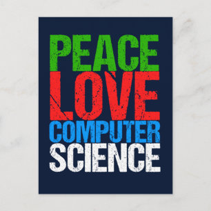 Peace Love Computer Science Briefkaart