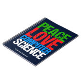 Peace Love Computer Science Custom Programmer Notitieboek (Linkerzijde)