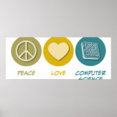Peace Love Computer Science Poster (Voorkant)