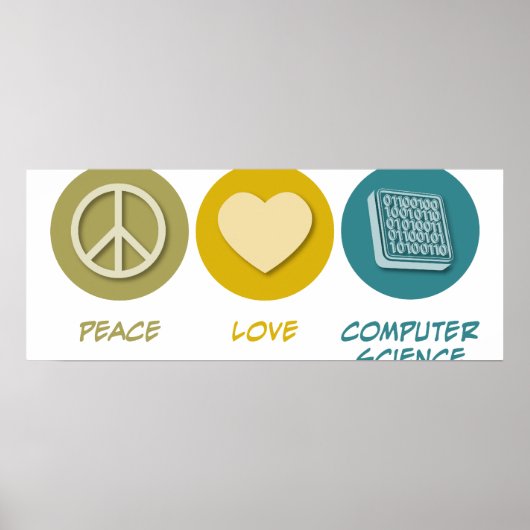 Peace Love Computer Science Poster (Voorkant)