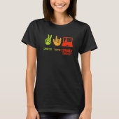 Peace Love Computer Teacher Funny Teaching Costume T-shirt (Voorkant)