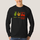 Peace Love Computer Teacher Funny Teaching Costume T-shirt (Voorkant)