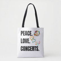 PEACE LOVE CONCERTS CANVAS CANVAS TAS