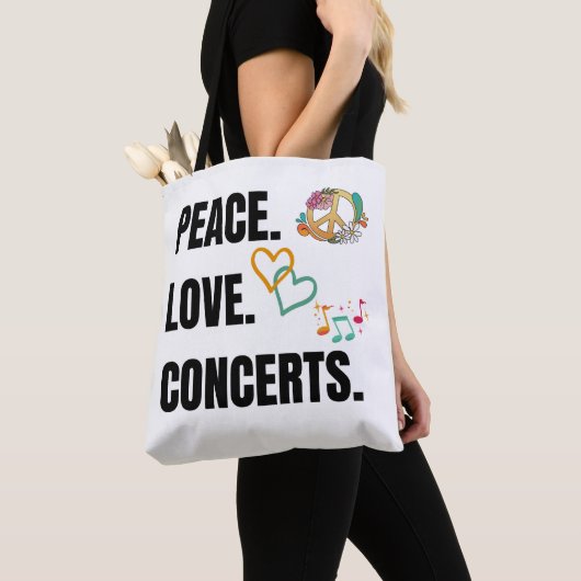 PEACE LOVE CONCERTS CANVAS CANVAS TAS (Dichtbij)