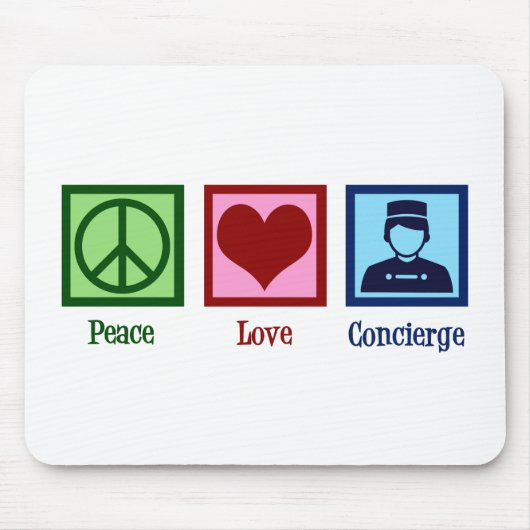 Peace Love Concierge Muismat (Voorkant)