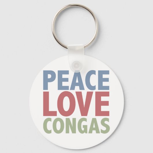 Peace Love Congas Sleutelhanger (Voorkant)