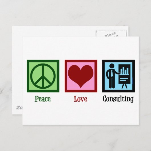 Peace Love Consulting Briefkaart (Voorkant / Achterkant)