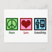 Peace Love Consulting Briefkaart (Voorkant)