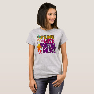 Peace Love Contra Dance T-shirt