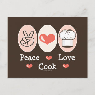 Peace Love Cook Briefkaart