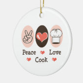 Peace Love Cook Ornament (Links)