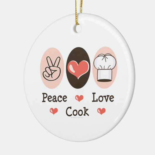 Peace Love Cook Ornament (Links)