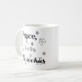 Peace Love & Cookies Kerstcadeaus mok (Voorkant links)