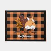 Peace Love Corgi door Mat (Voorkant)