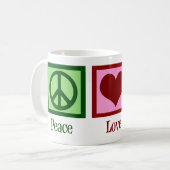 Peace Love Corgi-foto Koffiemok (Voorkant links)