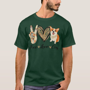 Peace Love Corgi Funny Dog mama Moederdag Corgi T-shirt