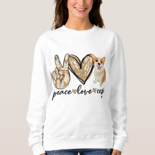 Peace Love Corgi Funny Dog mama Moederdag Gift Trui