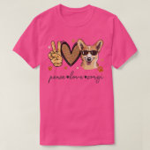 Peace Love Corgi T-shirt (Design voorkant)