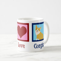 Peace Love Corgis Cute Pembroke Welsh Corgi