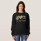 Peace Love Corrections Handcuff Funny Police Offic Trui (Voorkant volledig)