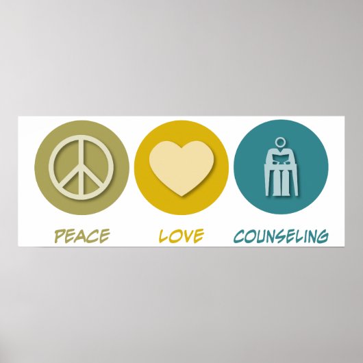 Peace Love counseling Poster (Voorkant)