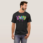 Peace Love Counselor Tie Dye Student Teacher T-shirt (Voorkant volledig)
