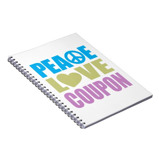 Peace Love Coupon Notitieboek (Rechterzijde)