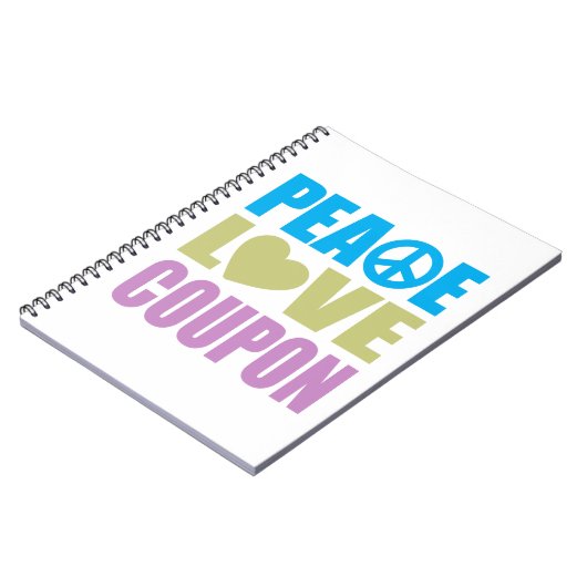 Peace Love Coupon Notitieboek (Linkerzijde)
