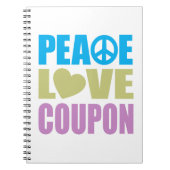 Peace Love Coupon Notitieboek (Voorkant)