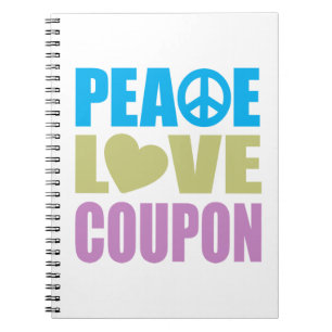 Peace Love Coupon Notitieboek