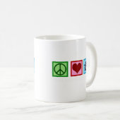 Peace Love Court Reporting Koffiemok (Voorkant rechts)