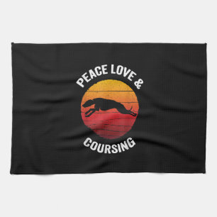 Peace Love _ Courting Greyhound Hunting Theedoek