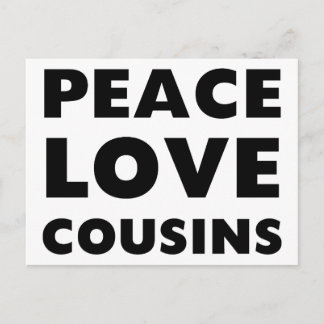 Peace Love Cousins Briefkaart