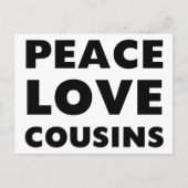 Peace Love Cousins Briefkaart (Voorkant)