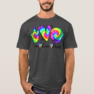 Peace Love Cricket Tie Cricket Player T-shirt