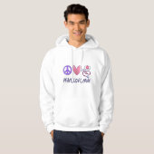 Peace Love CRNA Nurse Hoodie (Voorkant volledig)