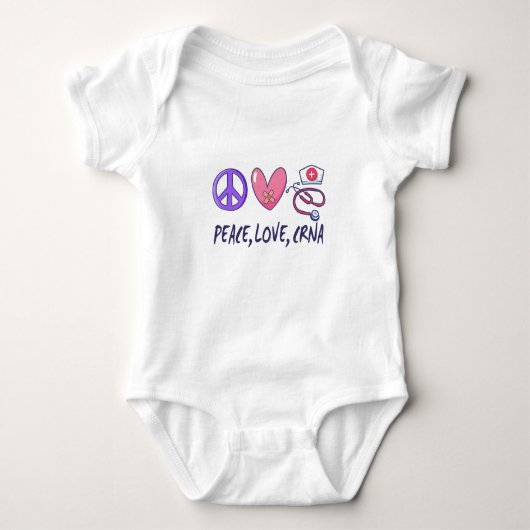 Peace Love CRNA Nurse Romper (Voorkant)