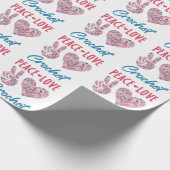 Peace Love Crochet Cadeaupapier (Hoek)