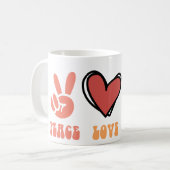 Peace, Love, Crochet - Classic Mok (Voorkant links)