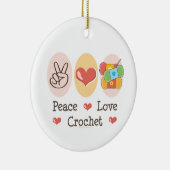 Peace Love Crochet Ornament (Rechts)