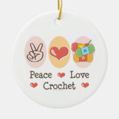 Peace Love Crochet Ornament (Voorkant)