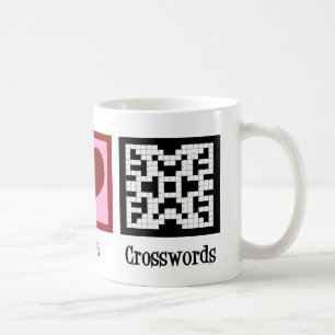 Peace Love Crosswords Koffiemok