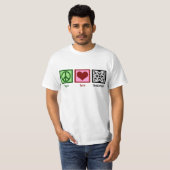 Peace Love Crosswords T-shirt (Voorkant volledig)