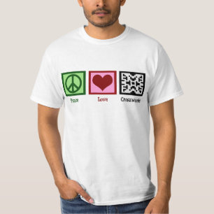 Peace Love Crosswords T-shirt